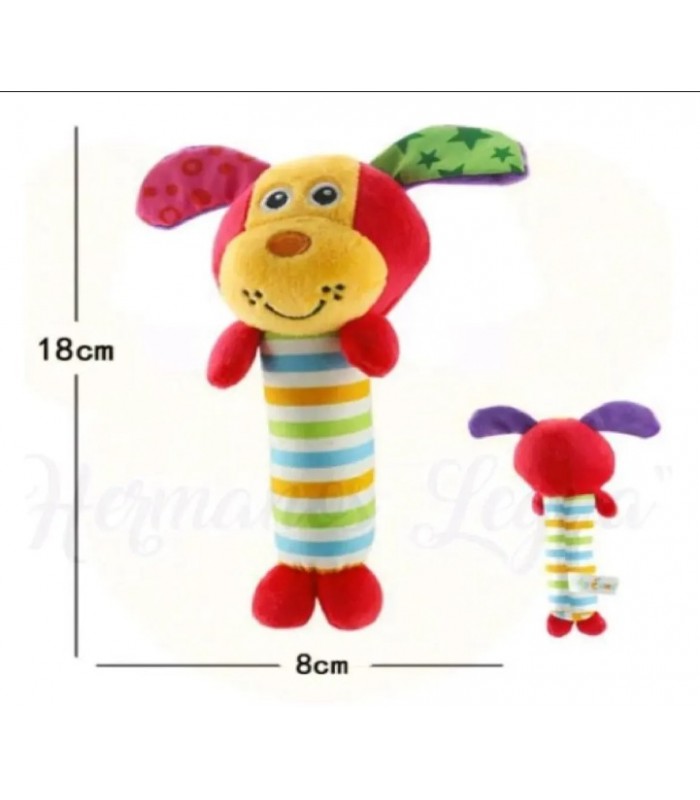 PACK X 4 Sonajas Peluche Animales Tela Estimulación Bebés