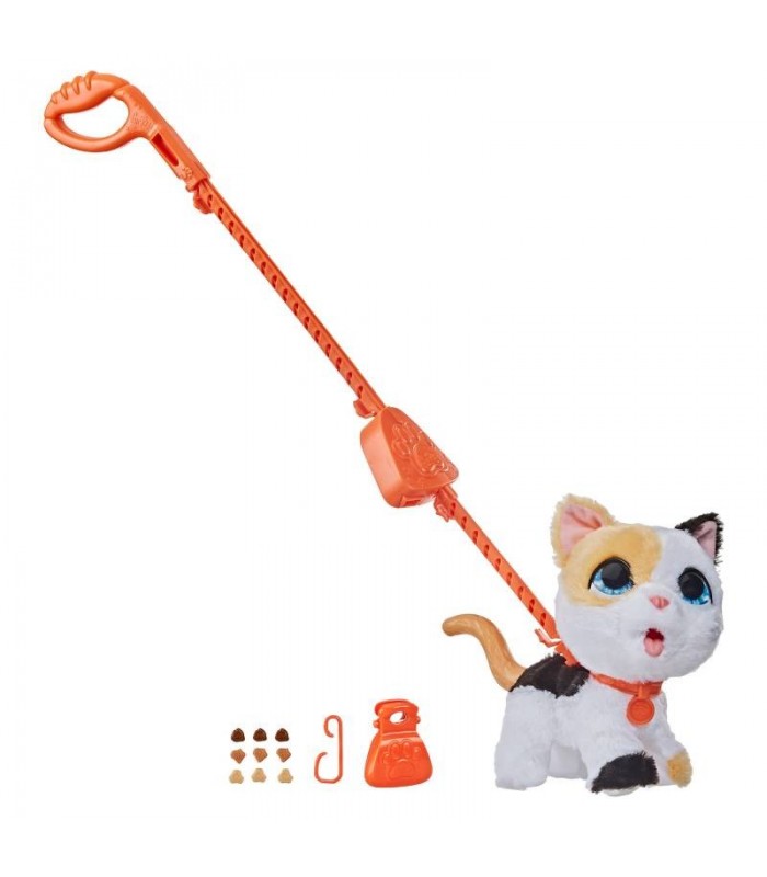 Gato Mascota realista interactivo con sistema de correa conectable - Hasbro