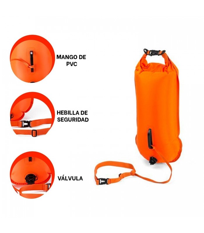 Flotador Salvavidas Mochila en Color Anaranjado