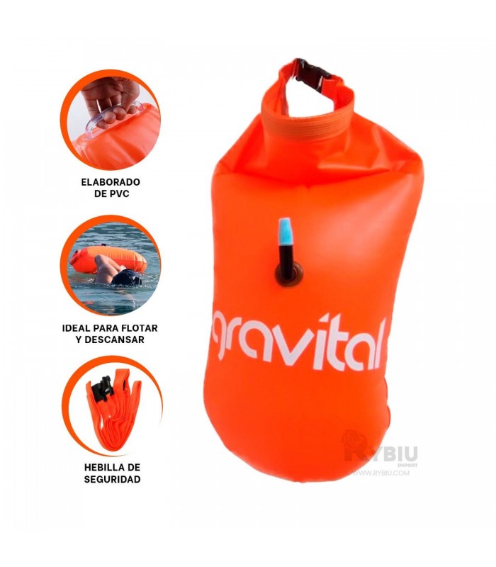 Flotador Salvavidas Mochila en Color Anaranjado