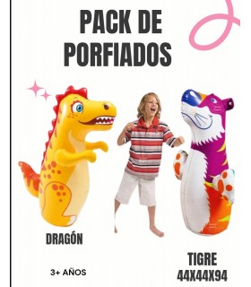 Intex - Porfiado Muñeco Inflable Dragón Y TIGRE