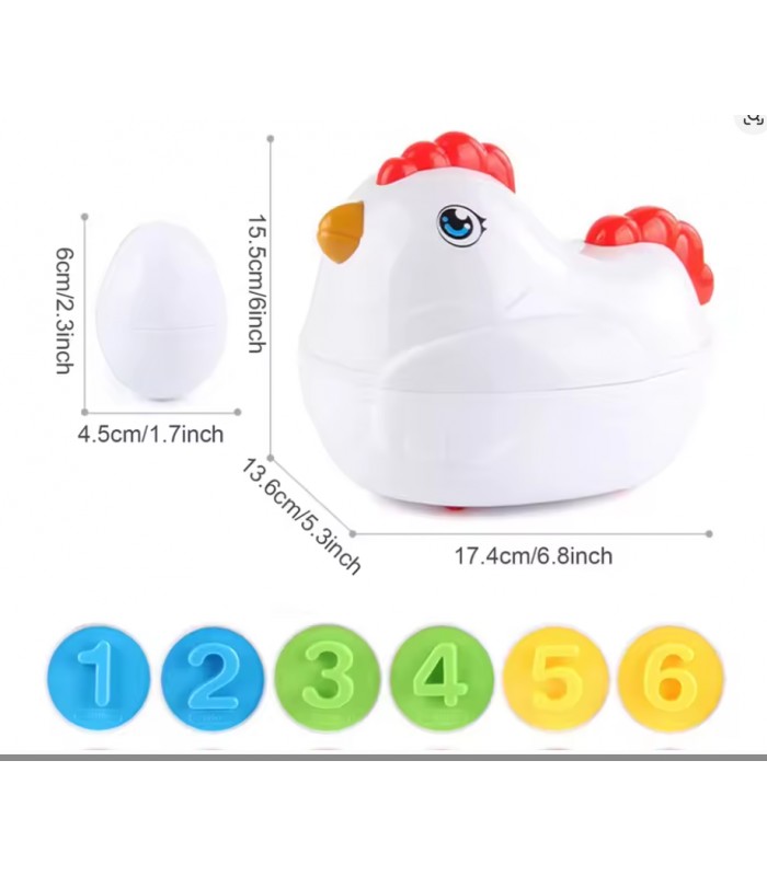 Gallina Encajable Didáctica de Huevos con Formas y Colores
