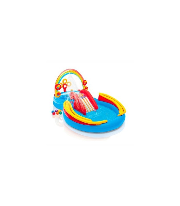 Intex - Piscina Inflable Arcoíris con centro de juegos