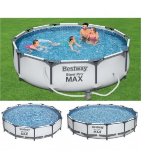 Piscina  Estructural 366x76 CM Circular con Bomba de Filtrado.