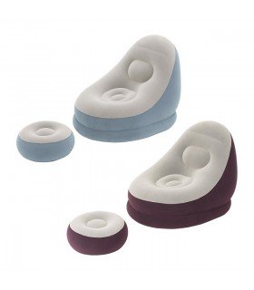 Bestway - Sofá Sillón Inflable con Posa Pies Puff Inflable