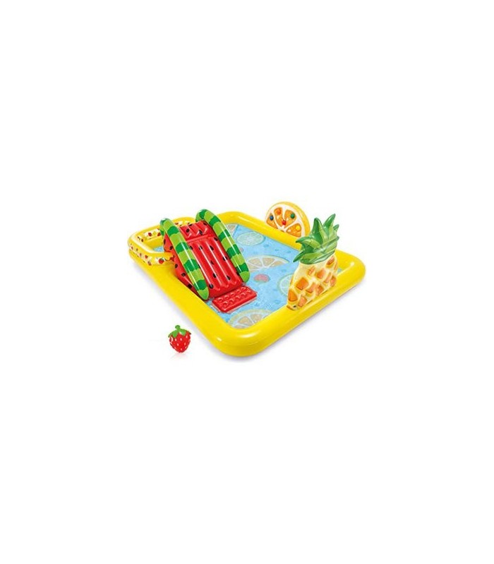 Intex Piscina inflable con Centro de juegos frutas con tobogán y pulverizador