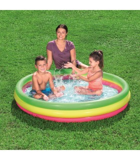 BESTWAY - Piscina Inflable con 3 Aros multicolor  152x30 cm