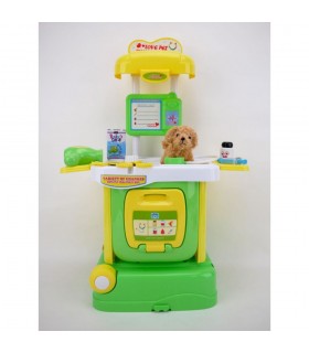 Juego de caja de equipaje 2 en 1 para tienda de mascotas, 24 piezas
