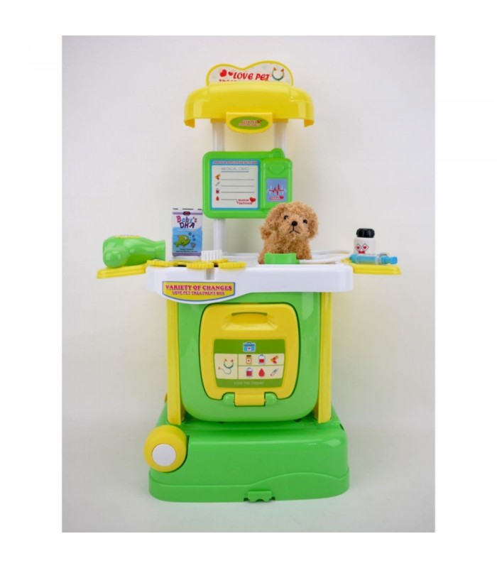 Juego de caja de equipaje 2 en 1 para tienda de mascotas, 24 piezas