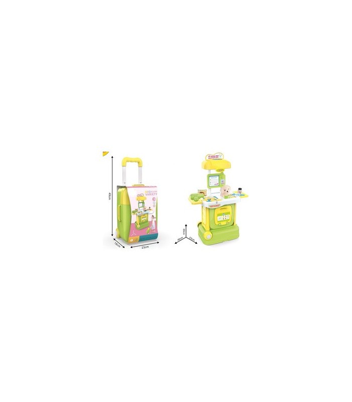 Juego de caja de equipaje 2 en 1 para tienda de mascotas, 24 piezas
