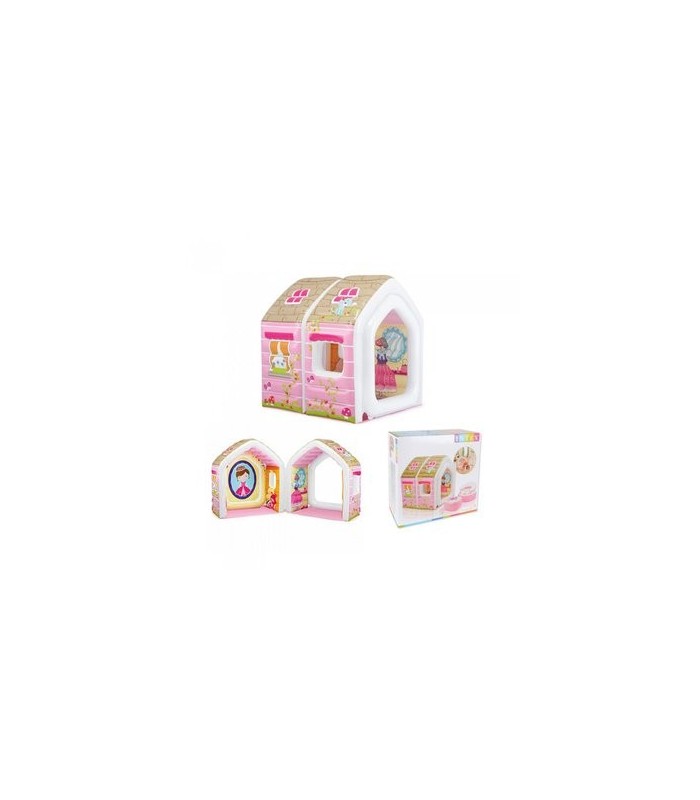 Casita de princesas para jugar incluye sillon y puf - Intex