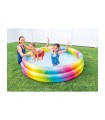 Intex- Piscina inflable de 3 aros con puntos de colores 168x38cm