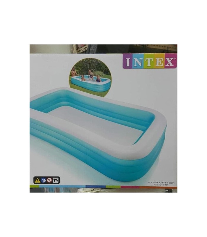 Intex- piscina inflable rectangular familiar 305x183x56cm.