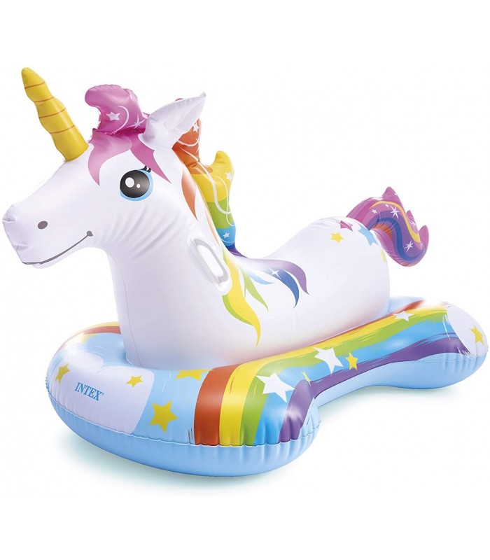 INTEX - Flotador recreativo modelo Unicornio 163x86 cm